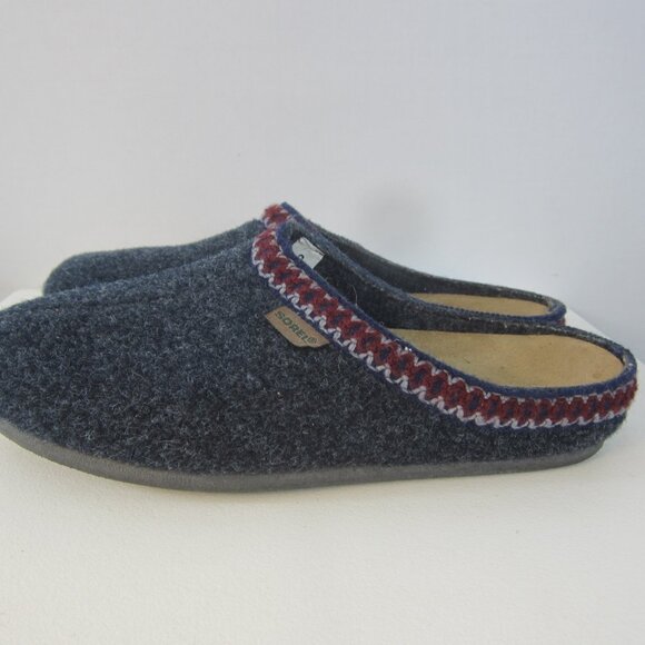 Sorel Kaufman Canada Men 8 Blue Boiled Wool Mules Slippers Slip On Women 9 Shoe main image 4
